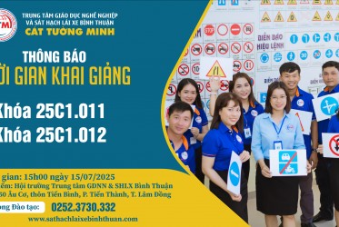 THÔNG BÁO KHAI GIẢNG ngày 15-07-2025