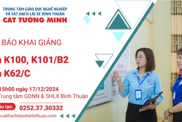 THÔNG BÁO KHAI GIẢNG ngày 17-12-2024