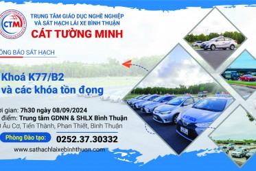 THÔNG BÁO THỜI GIAN SÁT HẠCH ngày 08/09/2024