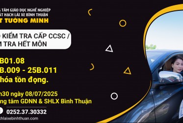 THÔNG BÁO KIỂM TRA CẤP CCSC / KIỂM TRA HẾT MÔN ngày 08-07-2025